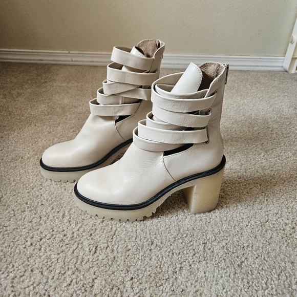 Free people Jesse Cutout Heeled Boots Size 38 /7 - Picture 2 of 9